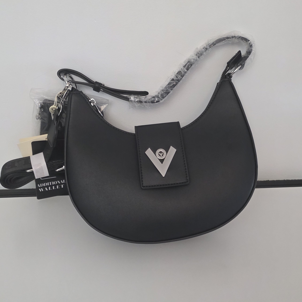 Valentino Orlandi Black Leather Shoulder Bag